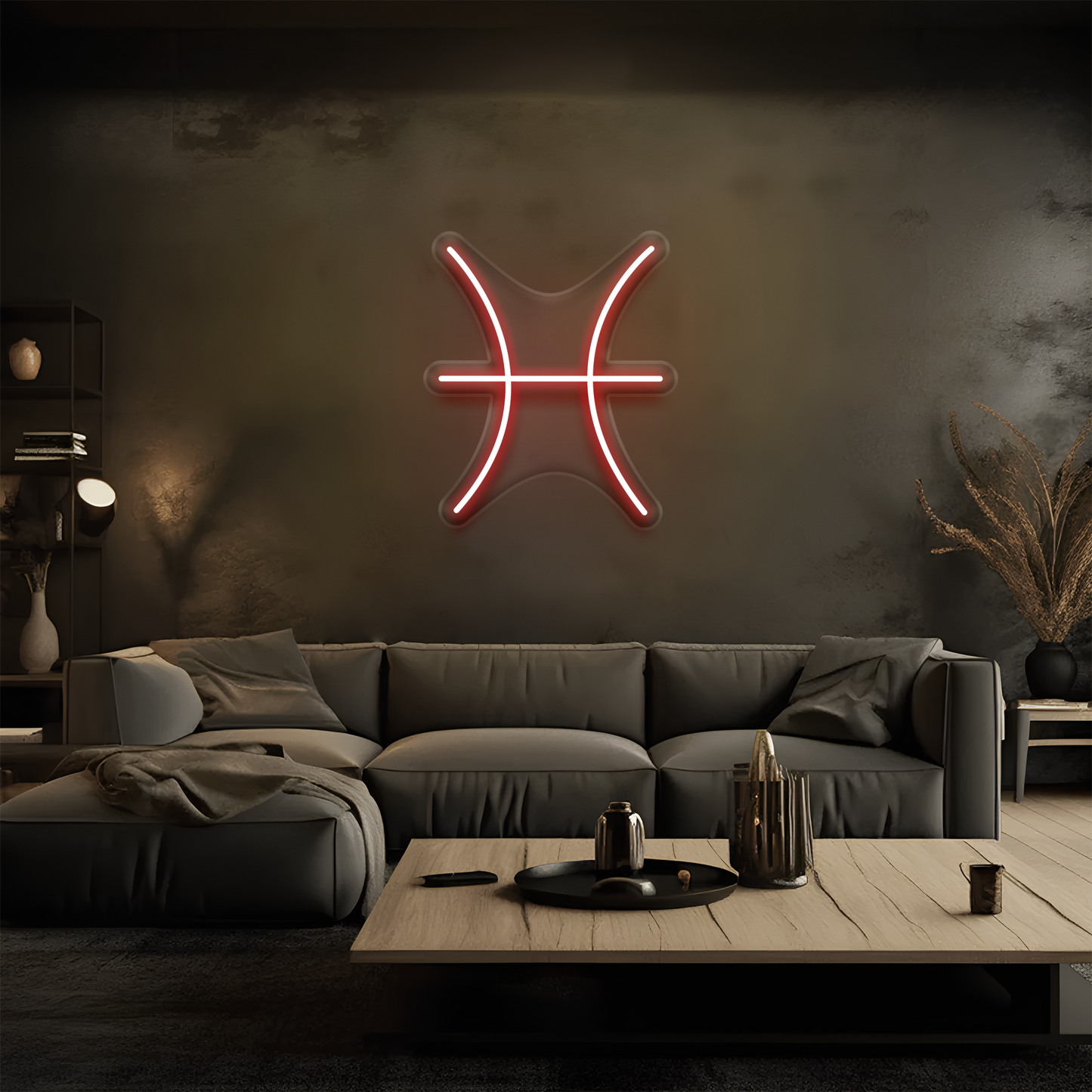 Balık Burcu Neon Tabela – Led Dekoratif Duvar Aydınlatması