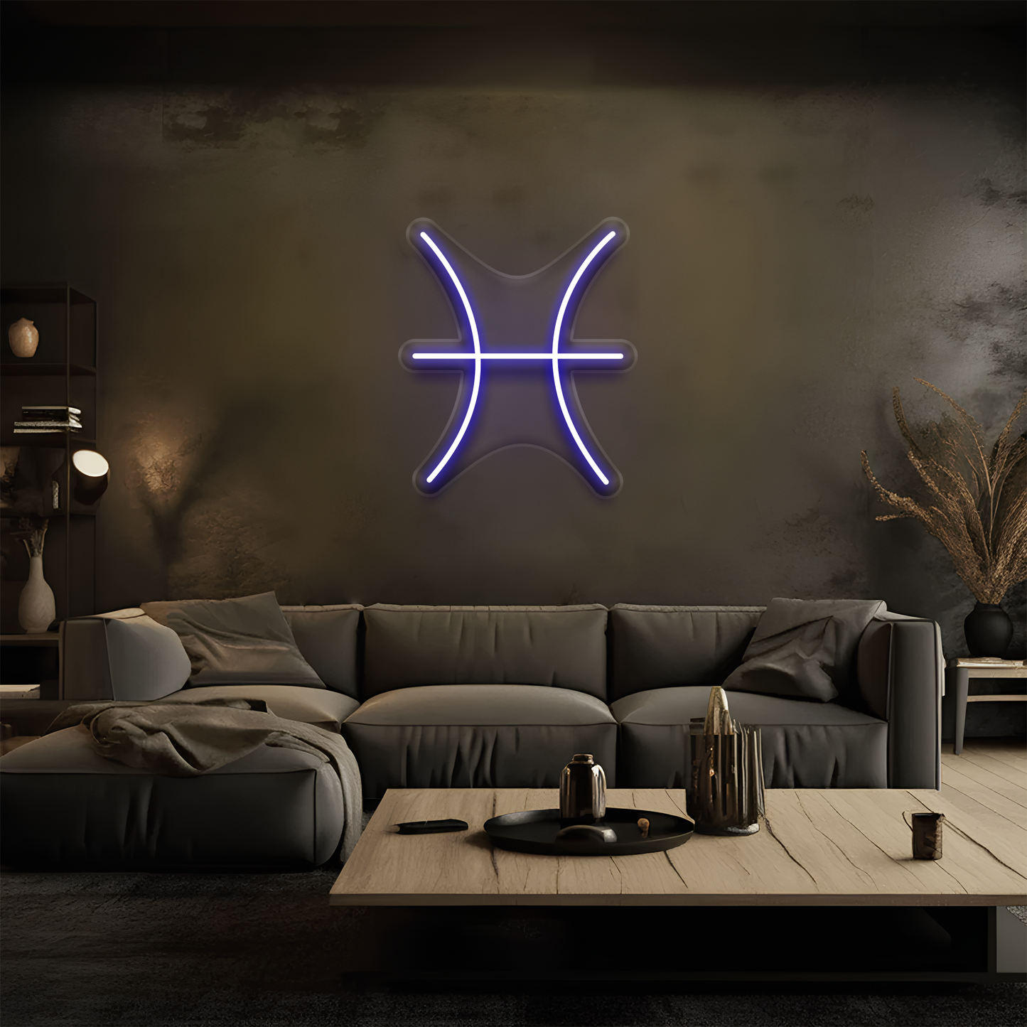 Balık Burcu Neon Tabela – Led Dekoratif Duvar Aydınlatması