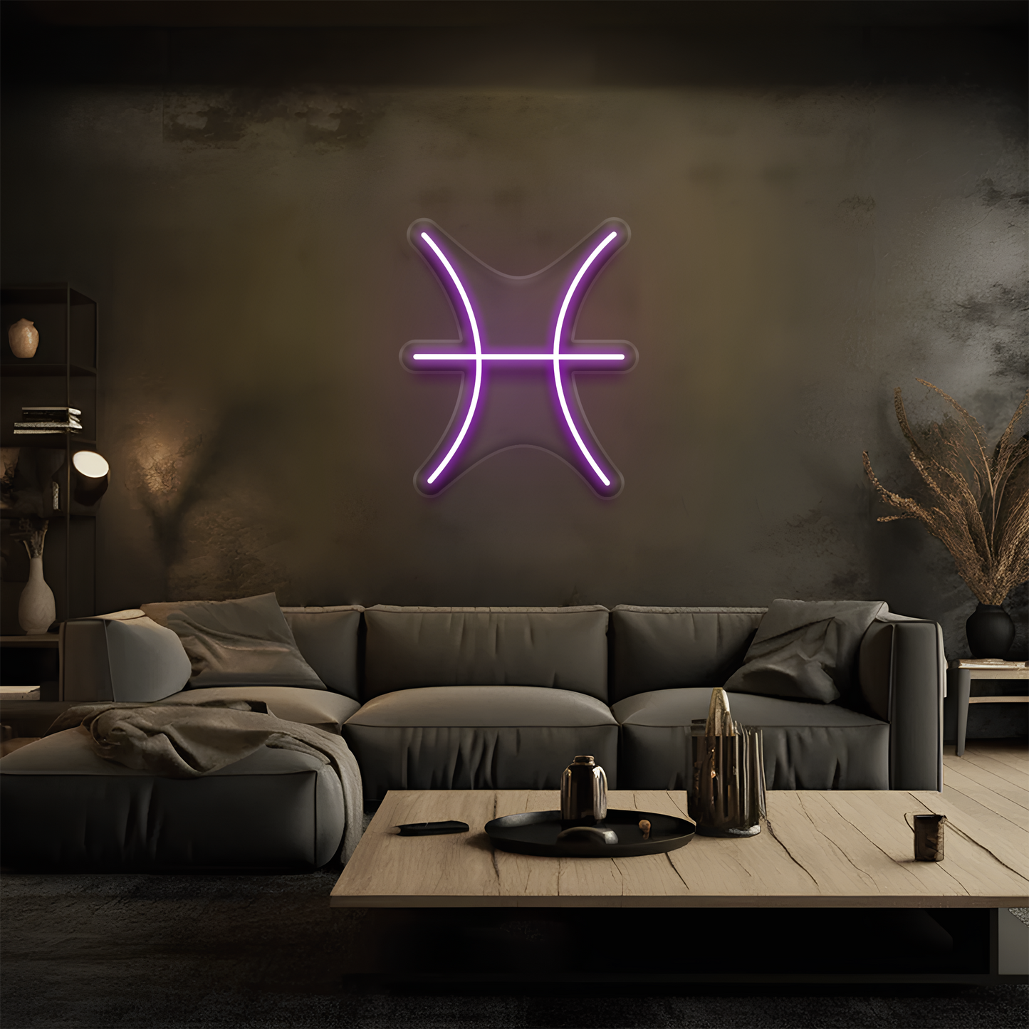 Balık Burcu Neon Tabela – Led Dekoratif Duvar Aydınlatması
