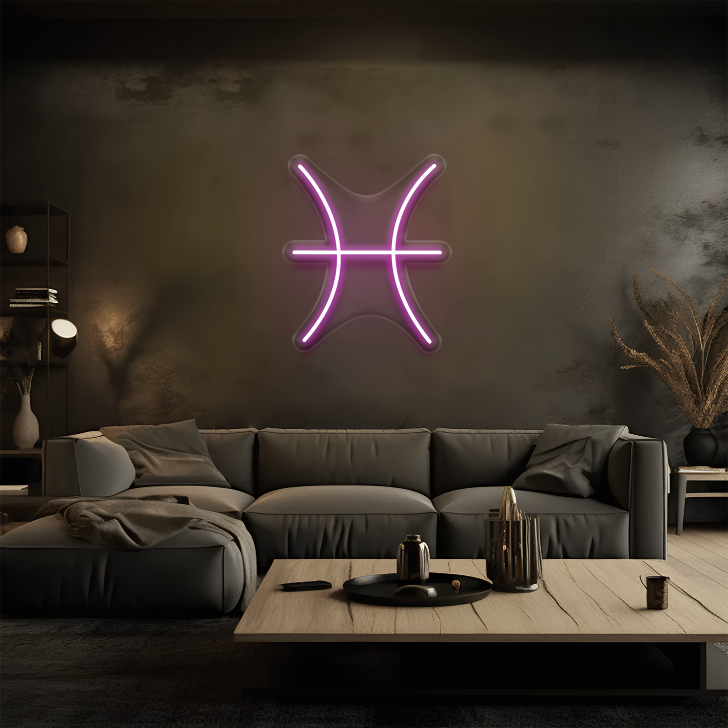 Balık Burcu Neon Tabela – Led Dekoratif Duvar Aydınlatması