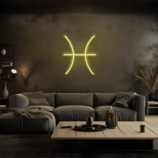 Balık Burcu Neon Tabela – Led Dekoratif Duvar Aydınlatması