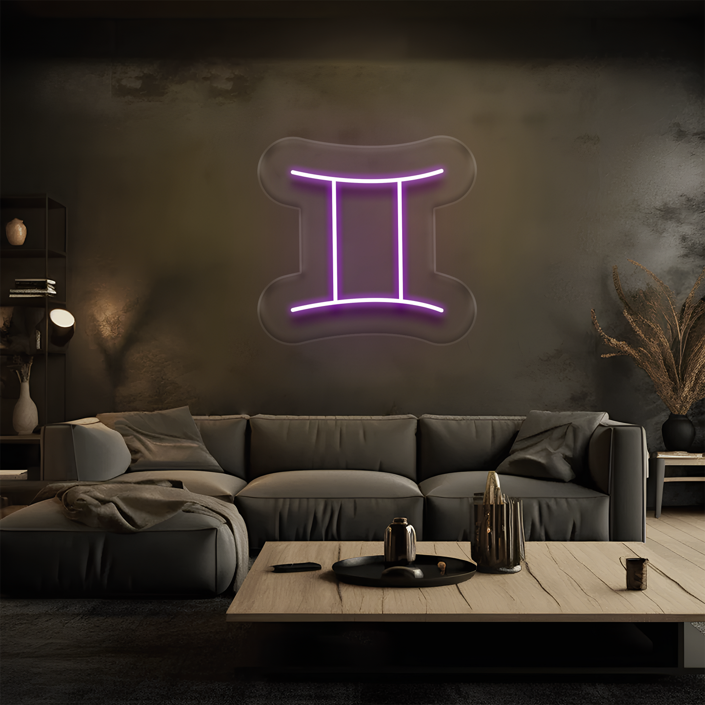 İkizler Burcu Neon Tabela – Led Dekoratif Duvar Aydınlatması