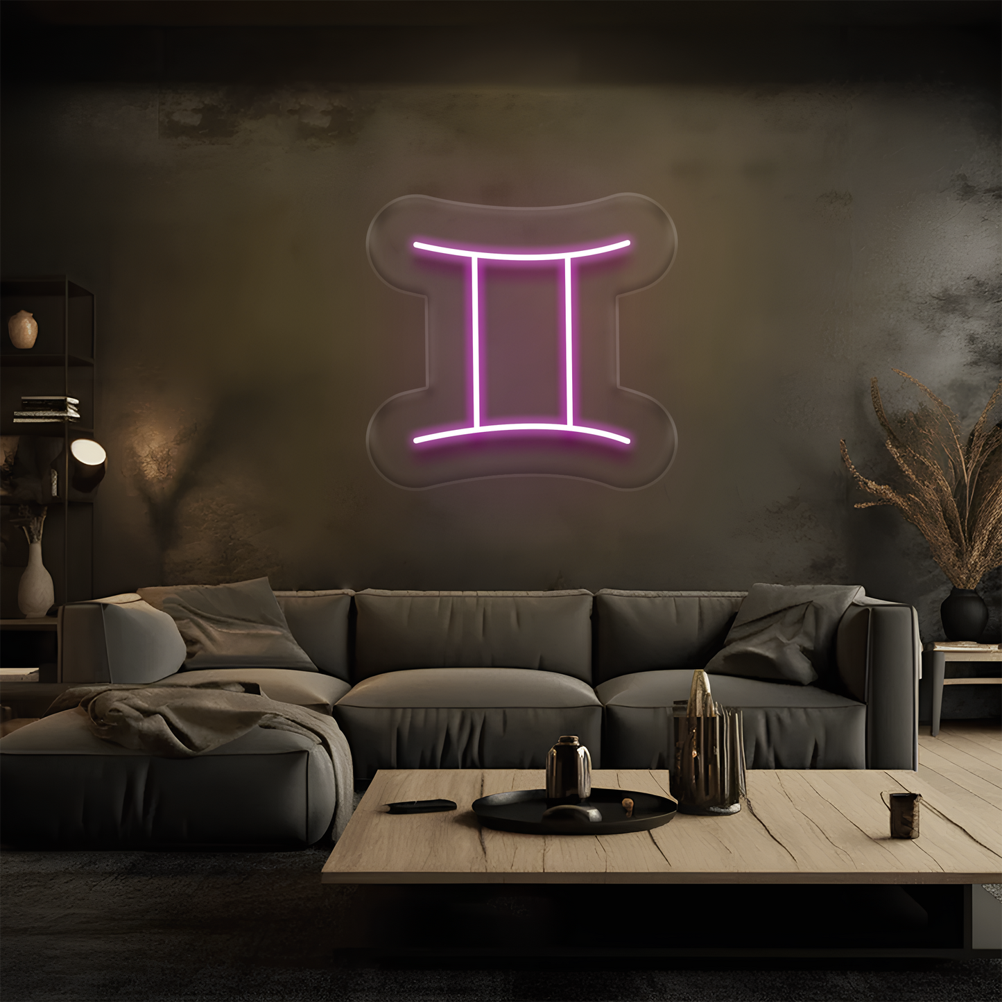 İkizler Burcu Neon Tabela – Led Dekoratif Duvar Aydınlatması