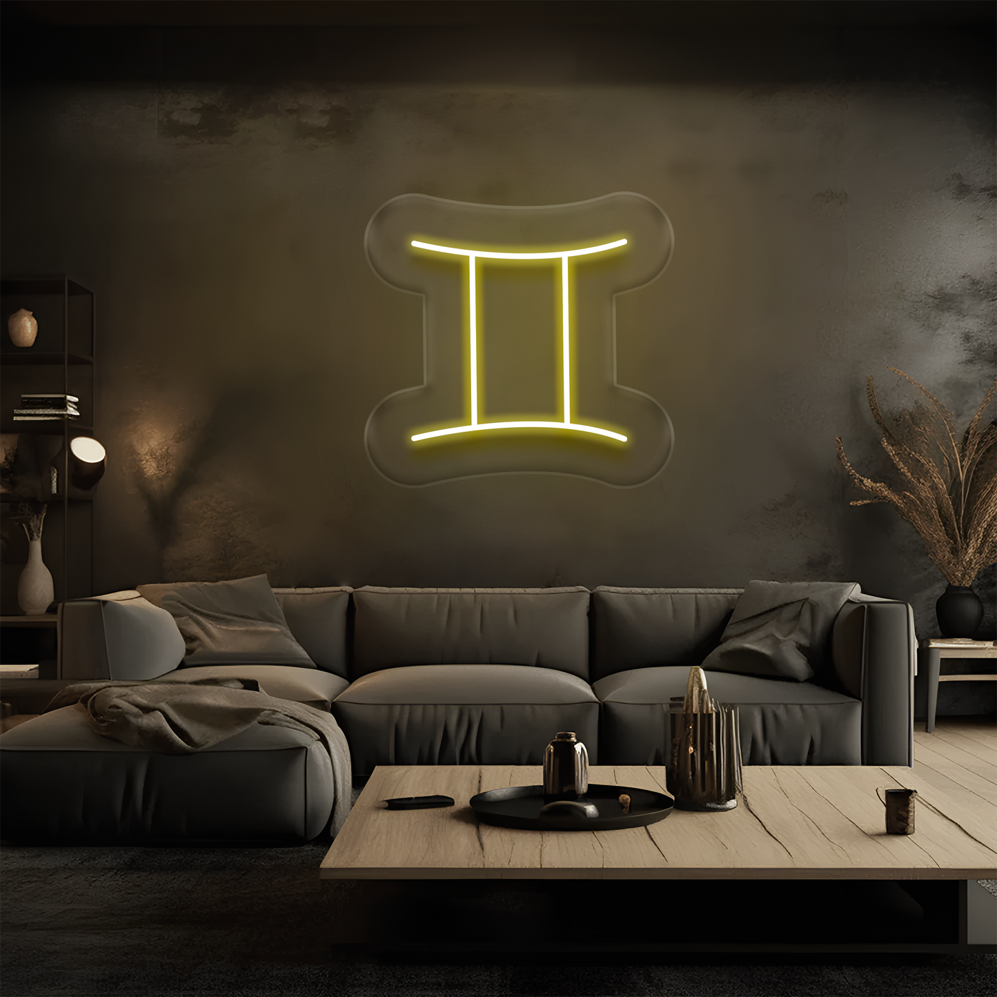 İkizler Burcu Neon Tabela – Led Dekoratif Duvar Aydınlatması