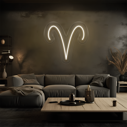 Koç Burcu Neon Tabela – Led Dekoratif Duvar Aydınlatması