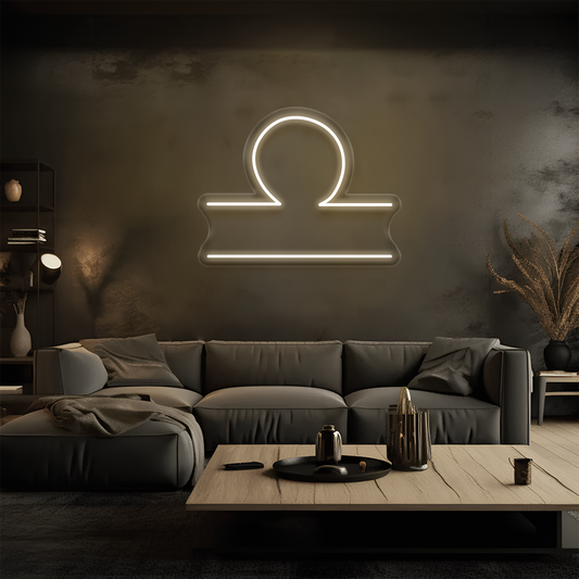 Terazi Burcu Neon Tabela – Led Dekoratif Duvar Aydınlatması