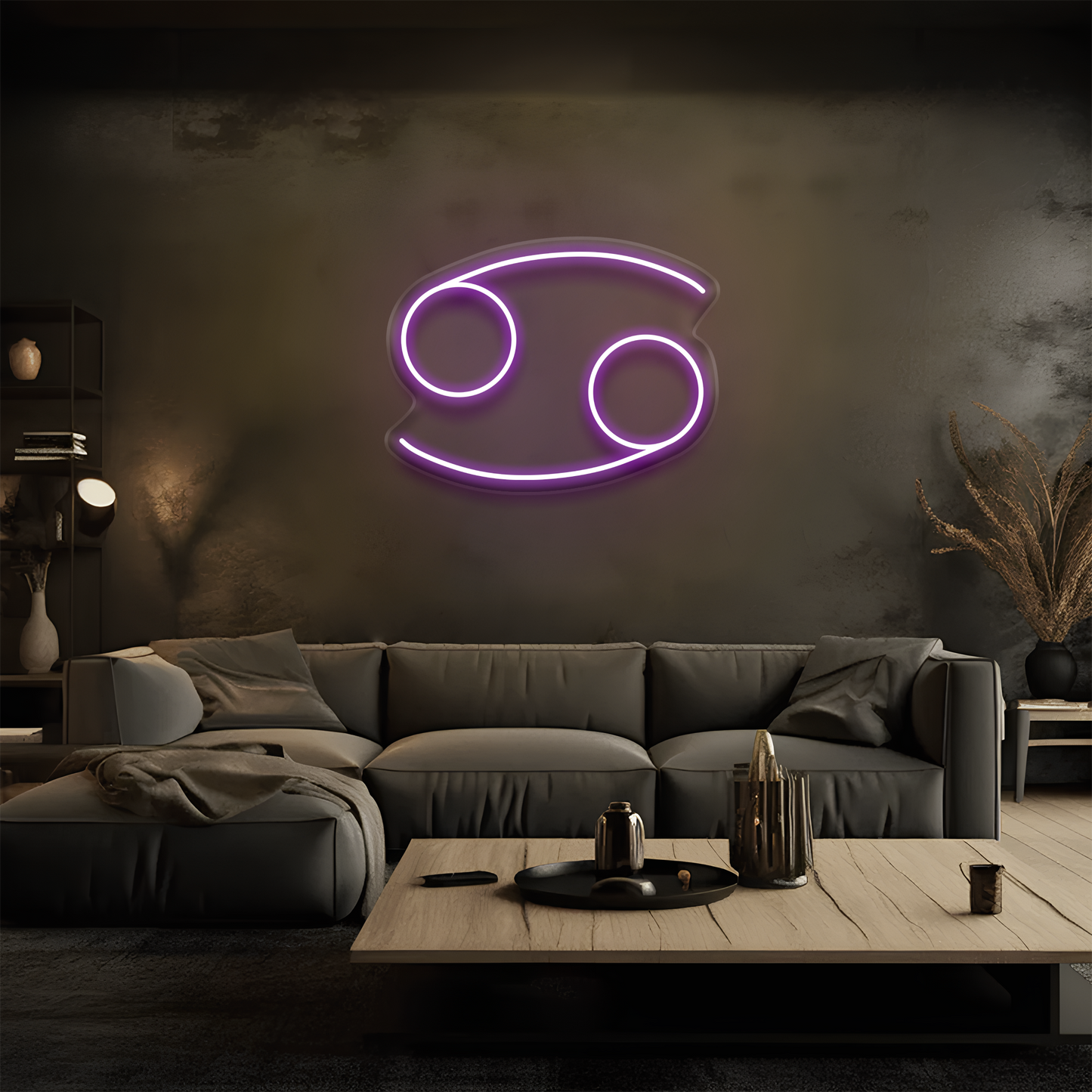 Yengeç Burcu Neon Tabela – Led Dekoratif Duvar Aydınlatması