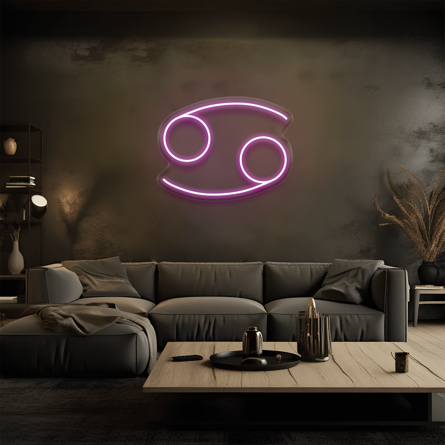 Yengeç Burcu Neon Tabela – Led Dekoratif Duvar Aydınlatması