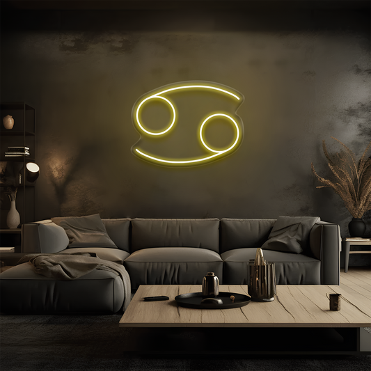 Yengeç Burcu Neon Tabela – Led Dekoratif Duvar Aydınlatması