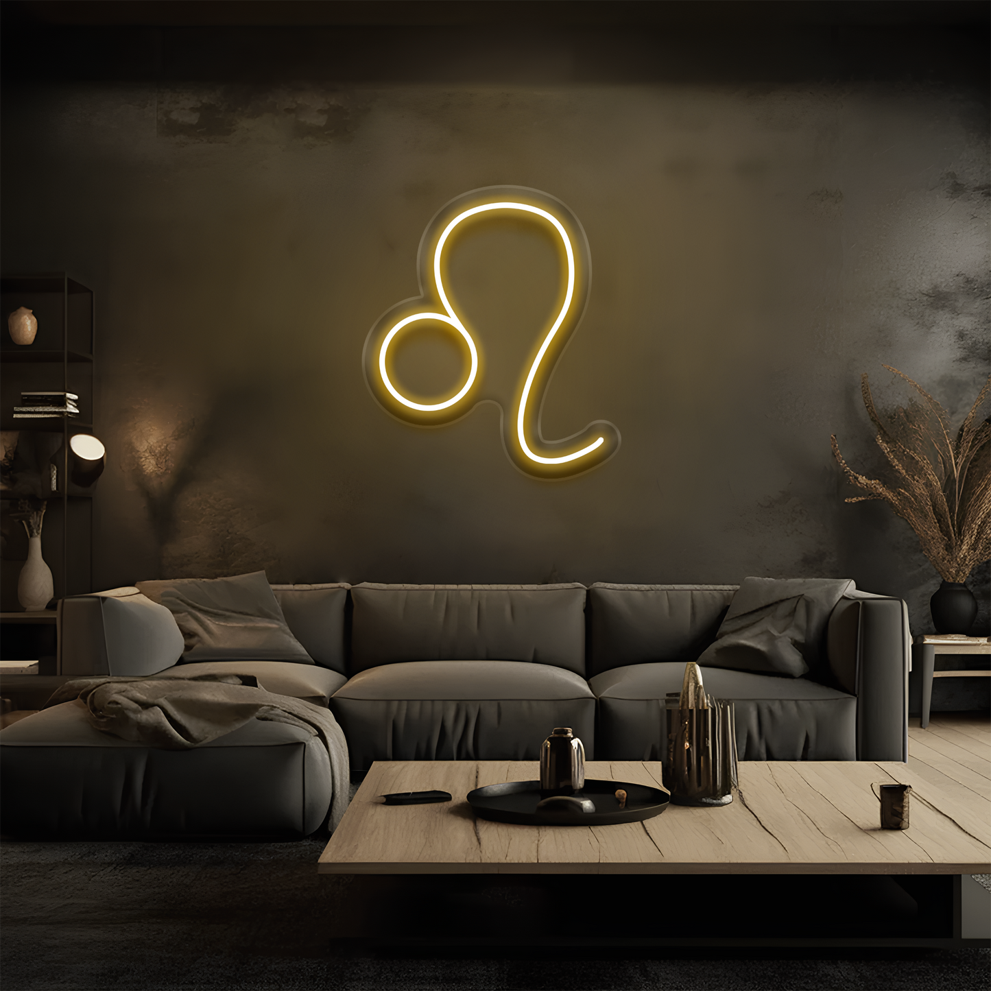 Aslan Burcu Neon Tabela – Led Dekoratif Duvar Aydınlatması