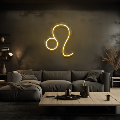Aslan Burcu Neon Tabela – Led Dekoratif Duvar Aydınlatması