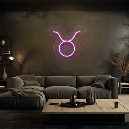 Boğa Burcu Neon Tabela – Led Dekoratif Duvar Aydınlatması