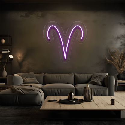 Koç Burcu Neon Tabela – Led Dekoratif Duvar Aydınlatması