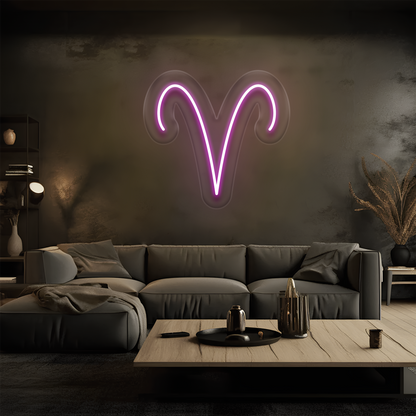 Koç Burcu Neon Tabela – Led Dekoratif Duvar Aydınlatması