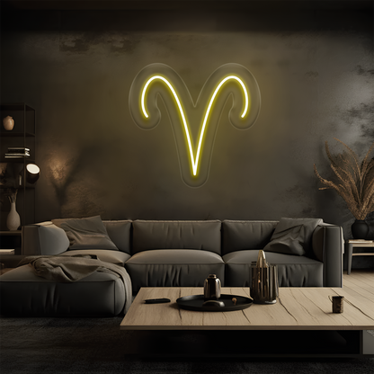 Koç Burcu Neon Tabela – Led Dekoratif Duvar Aydınlatması