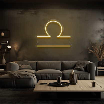 Terazi Burcu Neon Tabela – Led Dekoratif Duvar Aydınlatması