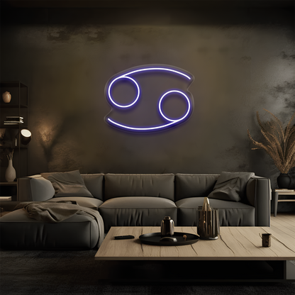 Yengeç Burcu Neon Tabela – Led Dekoratif Duvar Aydınlatması