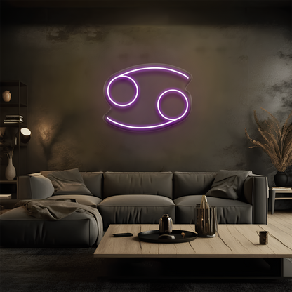 Yengeç Burcu Neon Tabela – Led Dekoratif Duvar Aydınlatması